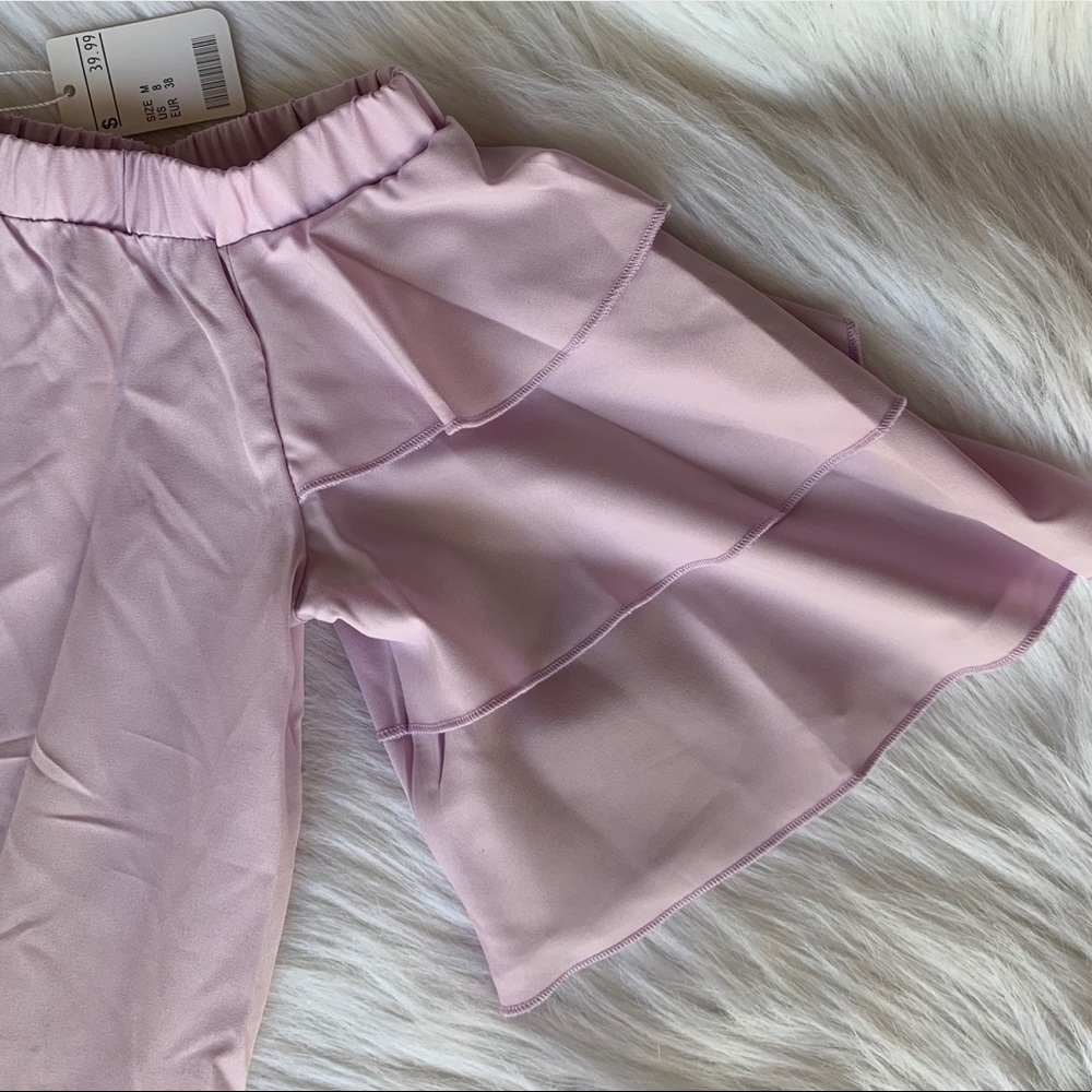 🆕 Lavender Off Shoulder Ruffle Half Sleeve Sz M - Picture 5 of 6